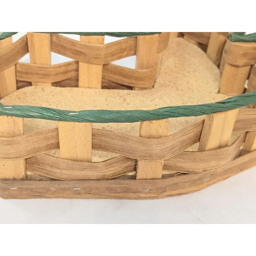 Wicker and Wood Boot Shaped Basket Tray